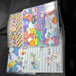 2/$15 Vintage Lot of 13 Packs - 4 Different Prints Kid's Wrapping Paper NEW
